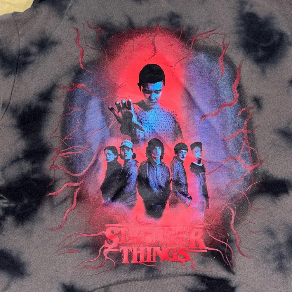 H&M Stranger Things Black and Gray Graphic Hoodie - Picture 6 of 8